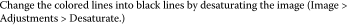 Change the colored lines into